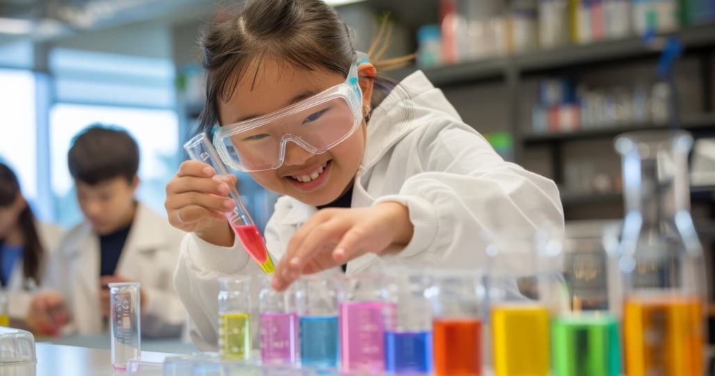 Criança em laboratório